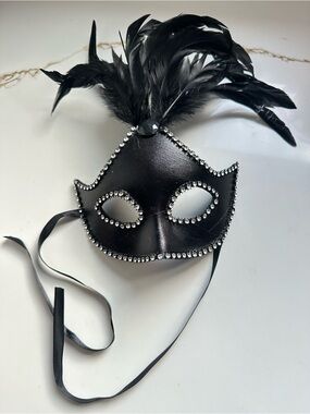 Black Venetian masquerade mask